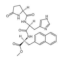 3-naphthalen-2-yl-2-[Nα-(5-oxo-prolyl)-histidylamino]-propionic acid methyl ester结构式