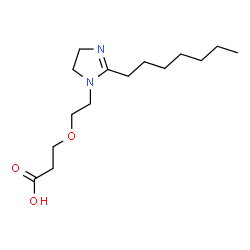 3-[2-(2-heptyl-4,5-dihydro-1H-imidazol-1-yl)ethoxy]propionic acid结构式