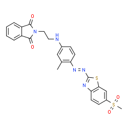 N-[2-[[3-methyl-4-[[6-(methylsulphonyl)benzothiazol-2-yl]azo]phenyl]amino]ethyl]phthalimide结构式