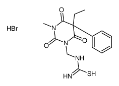 (5-ethyl-3-methyl-2,4,6-trioxo-5-phenyl-1,3-diazinan-1-yl)methylthiourea,hydrobromide Structure