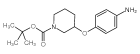 3-(4-氨基苯氧基)-哌啶-1-羧酸叔丁酯结构式