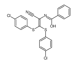 N-[2,2-bis[(4-chlorophenyl)sulfanyl]-1-cyanoethenyl]benzamide结构式