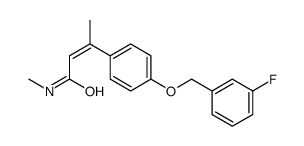 3-[4-[(3-fluorophenyl)methoxy]phenyl]-N-methylbut-2-enamide结构式