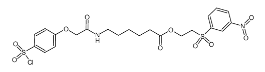6-[2-(4-chlorosulfonyl-phenoxy)-acetylamino]-n-hexanoic acid 2-(3-nitro-benzenesulfonyl)ethyl ester结构式