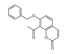 8-acetyl-7-phenylmethoxychromen-2-one结构式