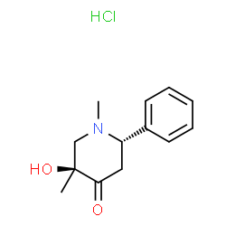 (2S,5S)-5-hydroxy-1,5-dimethyl-2-phenyl-piperidin-4-one hydrochloride结构式