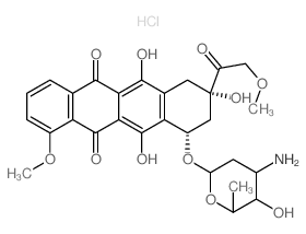10-(4-amino-5-hydroxy-6-methyl-oxan-2-yl)oxy-6,8,11-trihydroxy-1-methoxy-8-(2-methoxyacetyl)-9,10-dihydro-7H-tetracene-5,12-dione Structure