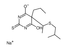sodium,5-[1-(2-methylpropylsulfanyl)ethyl]-5-propyl-2-sulfanylidenepyrimidin-3-ide-4,6-dione Structure