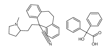 2-hydroxy-2,2-diphenylacetic acid,11-[2-(1-methylpyrrolidin-2-yl)ethyl]-5,6-dihydrodibenzo[1,2-a:1',2'-e][7]annulene-11-carbonitrile结构式