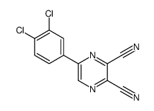 5-(3,4-dichlorophenyl)pyrazine-2,3-dicarbonitrile Structure