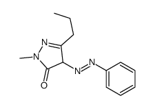 2-methyl-4-phenyldiazenyl-5-propyl-4H-pyrazol-3-one Structure