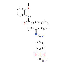 sodium 4-[[2-hydroxy-3-[(2-methoxyphenyl)carbamoyl]-1-naphthyl]azo]benzenesulphonate Structure