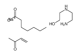 Octanoic acid, reaction products with 2-[(2-aminoethyl)amino]ethanol, acrylic acid alkylated (1:2), disodium salts结构式