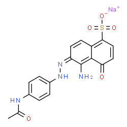 sodium 3-[[4-acetamidophenyl]azo]-4-amino-5-hydroxynaphthalene-1-sulphonate structure