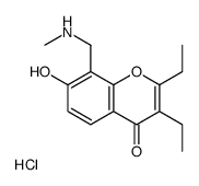 (2,3-diethyl-7-hydroxy-4-oxochromen-8-yl)methyl-methylazanium,chloride结构式