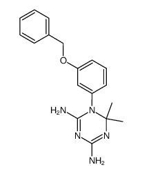 1-(3-Benzyloxy-phenyl)-6,6-dimethyl-1,6-dihydro-[1,3,5]triazine-2,4-diamine Structure