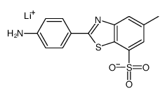 2-(4-Aminophenyl)-5-methyl-7-benzothiazolesulfonic acid lithium salt结构式