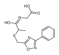 2-[2-[(3-phenyl-1,2,4-oxadiazol-5-yl)methylsulfanyl]propanoylamino]acetic acid结构式