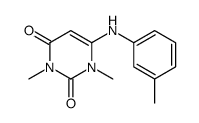 1,3-Dimethyl-6-m-tolylamino-1H-pyrimidine-2,4-dione结构式