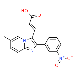 3-[6-METHYL-2-(3-NITROPHENYL)IMIDAZO[1,2-A]PYRIDIN-3-YL]ACRYLICACID结构式
