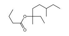 Butanoic acid 1-ethyl-1,4-dimethylhexyl ester Structure