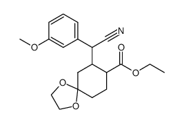 Ethyl 7-[cyano(3-methoxyphenyl)methyl]-1,4-dioxaspiro[4.5]decane-8-carboxylate结构式