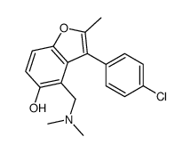 3-(4-chlorophenyl)-4-[(dimethylamino)methyl]-2-methyl-1-benzofuran-5-ol Structure