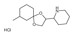 2-(7-methyl-1,4-dioxaspiro[4.5]decan-3-yl)piperidin-1-ium,chloride Structure