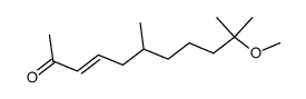 (E)-10-methoxy-6,10-dimethylundec-3-en-2-one结构式