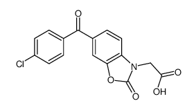 2-[6-(4-chlorobenzoyl)-2-oxo-1,3-benzoxazol-3-yl]acetic acid结构式