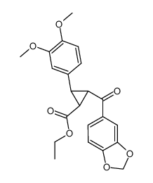 2-(Benzo[1,3]dioxole-5-carbonyl)-3-(3,4-dimethoxy-phenyl)-cyclopropanecarboxylic acid ethyl ester Structure