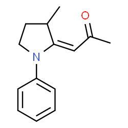 2-Propanone,1-(3-methyl-1-phenyl-2-pyrrolidinylidene)-(9CI) Structure