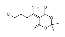 5-(1-amino-4-chlorobutylidene)-2,2-dimethyl-1,3-dioxane-4,6-dione结构式