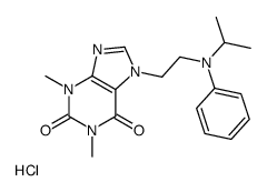 1,3-dimethyl-7-[2-(N-propan-2-ylanilino)ethyl]purine-2,6-dione,hydrochloride结构式