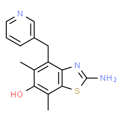 6-Benzothiazolol,2-amino-5,7-dimethyl-4-(3-pyridinylmethyl)- structure