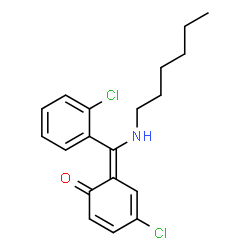 2-(Hexylimino-(2-chlorophenyl)methyl)-4-chlorophenol Structure