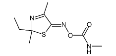 5-oxo-2-ethyl-2,4-dimethyl-3-thiazoline O-(methylcarbamoyl) oxime结构式