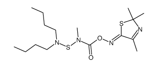 5-oxo-2,2,4-trimethyl-3-thiazoline O-[N-(di-n-butylaminosulphenyl)-N-methylcarbamoyl]oxime Structure