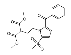 dimethyl 2-(2-(2-benzoyl-5-(methylsulfonyl)-1H-pyrrol-1-yl)ethyl)malonate Structure