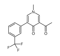 3-acetyl-1-methyl-5-[3-(trifluoromethyl)phenyl]pyridin-4-one Structure