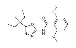 N-[5-(1-ethyl-1-methylpropyl)-1,3,4-oxadiazol-2-yl]-2,6-dimethoxybenzamide Structure