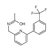 N-[[6-[3-(trifluoromethyl)phenyl]pyridin-2-yl]methyl]acetamide Structure