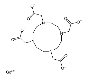 gadolinium(3+),2-[4,7,10-tris(carboxylatomethyl)-1,4,7,10-tetrazacyclododec-1-yl]acetate结构式