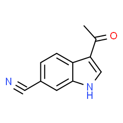 3-Acetyl-1H-indole-6-carbonitrile结构式