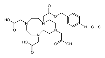 1,4,7,10-Tetraazacyclododecane-1,4,7,10-tetraacetic acid, Mono[(4-isothiocyanatophenyl)Methyl] ester Structure