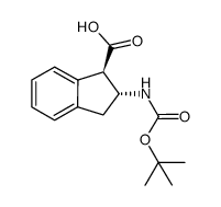 (1R,2R)-2-[(tert-butoxycarbonyl)amino]indane-1-carboxylic acid Structure