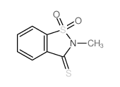 1,2-Benzisothiazole-3(2H)-thione,2-methyl-, 1,1-dioxide结构式