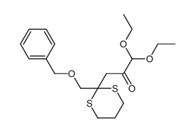2-{2-[(benzyloxy)methyl]-1,3-dithian-2-yl}-1,1-diethoxypropan-2-one结构式