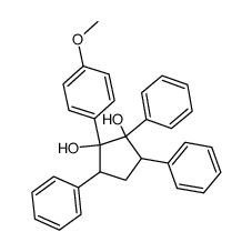 1-(4-methoxy-phenyl)-2,3,5-triphenyl-cyclopentane-1,2-diol结构式