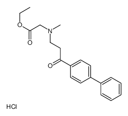 Glycine, N-(3-(1,1'-biphenyl)-4-yl-3-oxopropyl)-N-methyl-, ethyl ester, hydrochloride structure